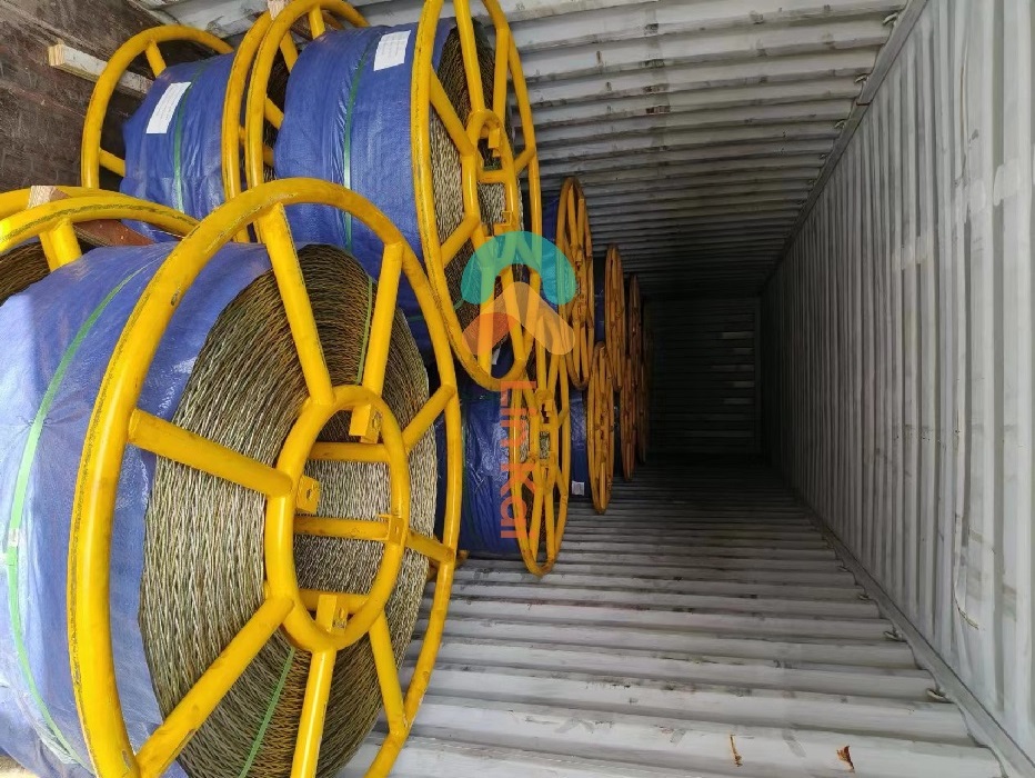 İndoniziyaya 52 çarxı bağlayan iki dirijor üçün 16MM Anti Twist Polad Tel İp